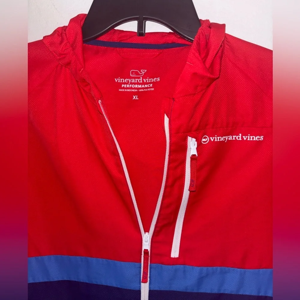 Vineyard Vines Red and Blue Zip-Up Jacket
